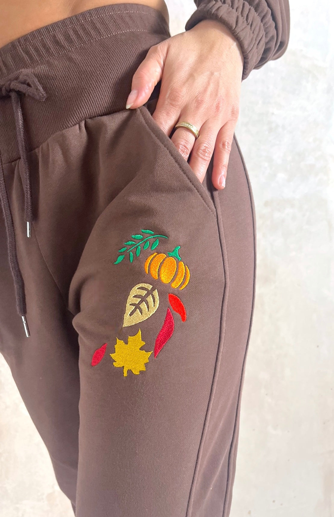 Autumn Chocolate Brown Joggers