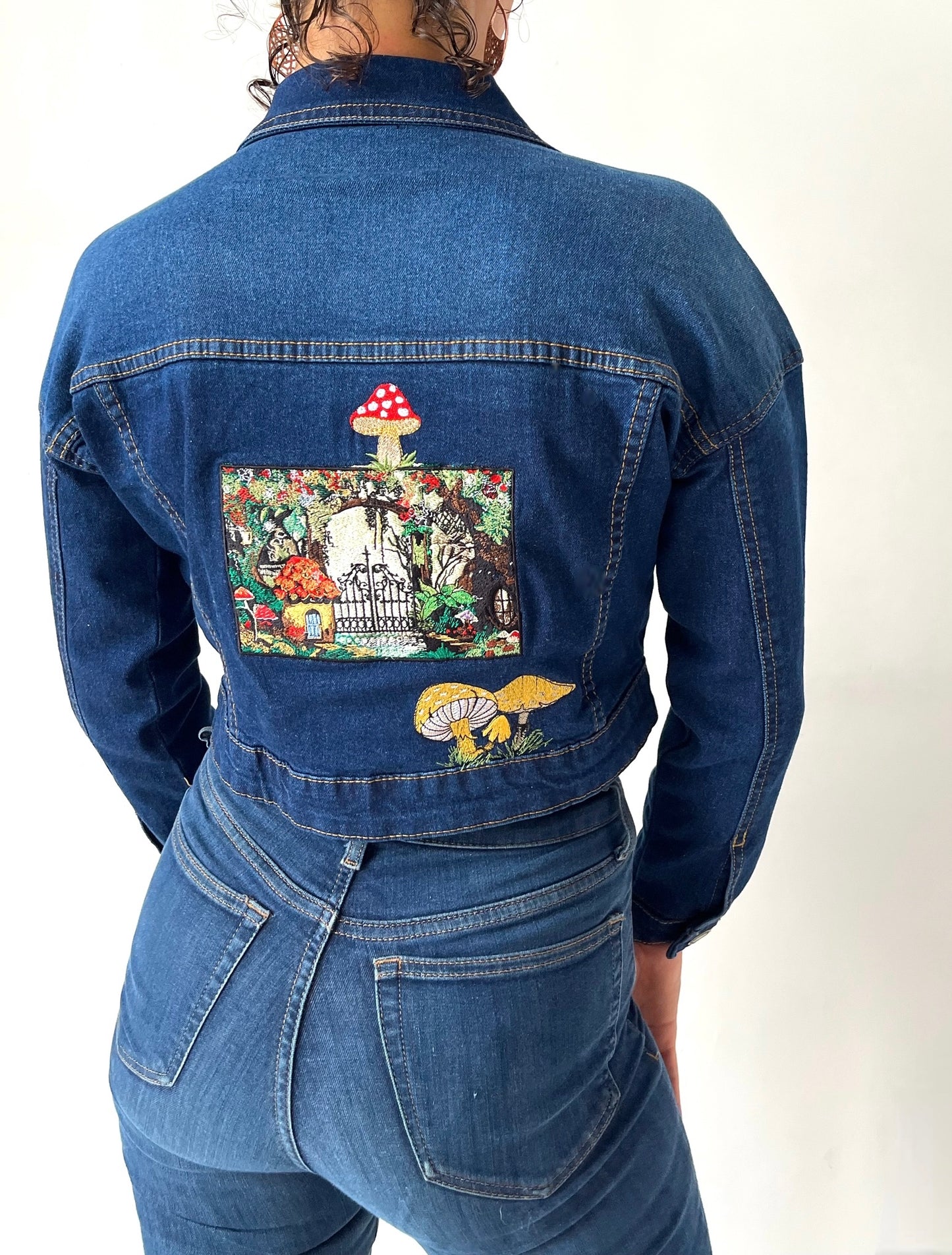 Mushroom Fairytale Realm Cropped Jacket