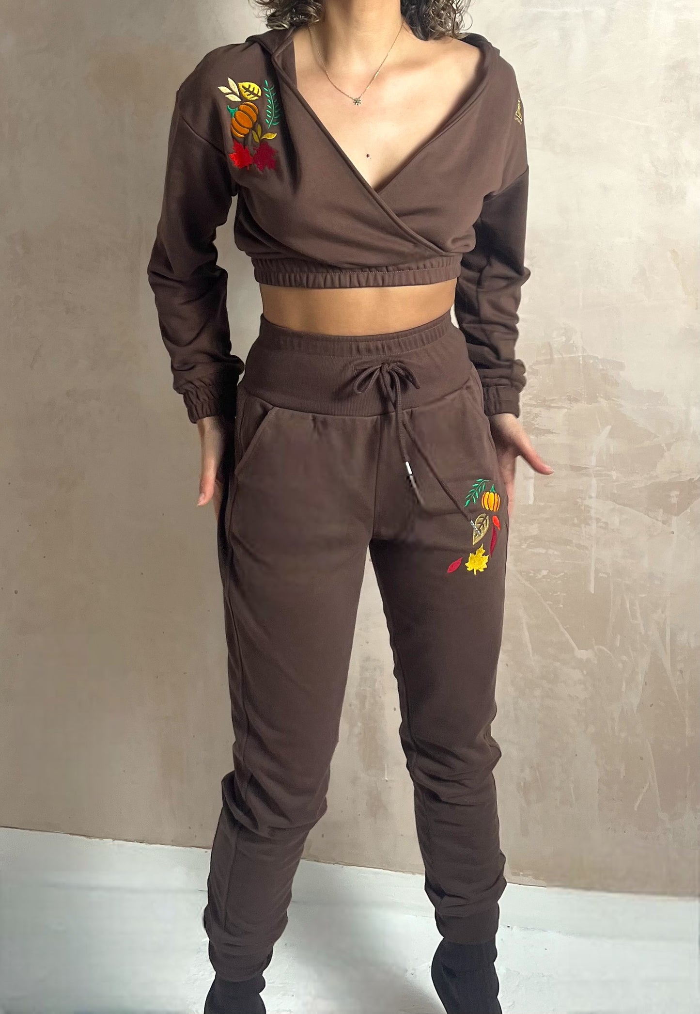 Autumn Chocolate Brown Joggers