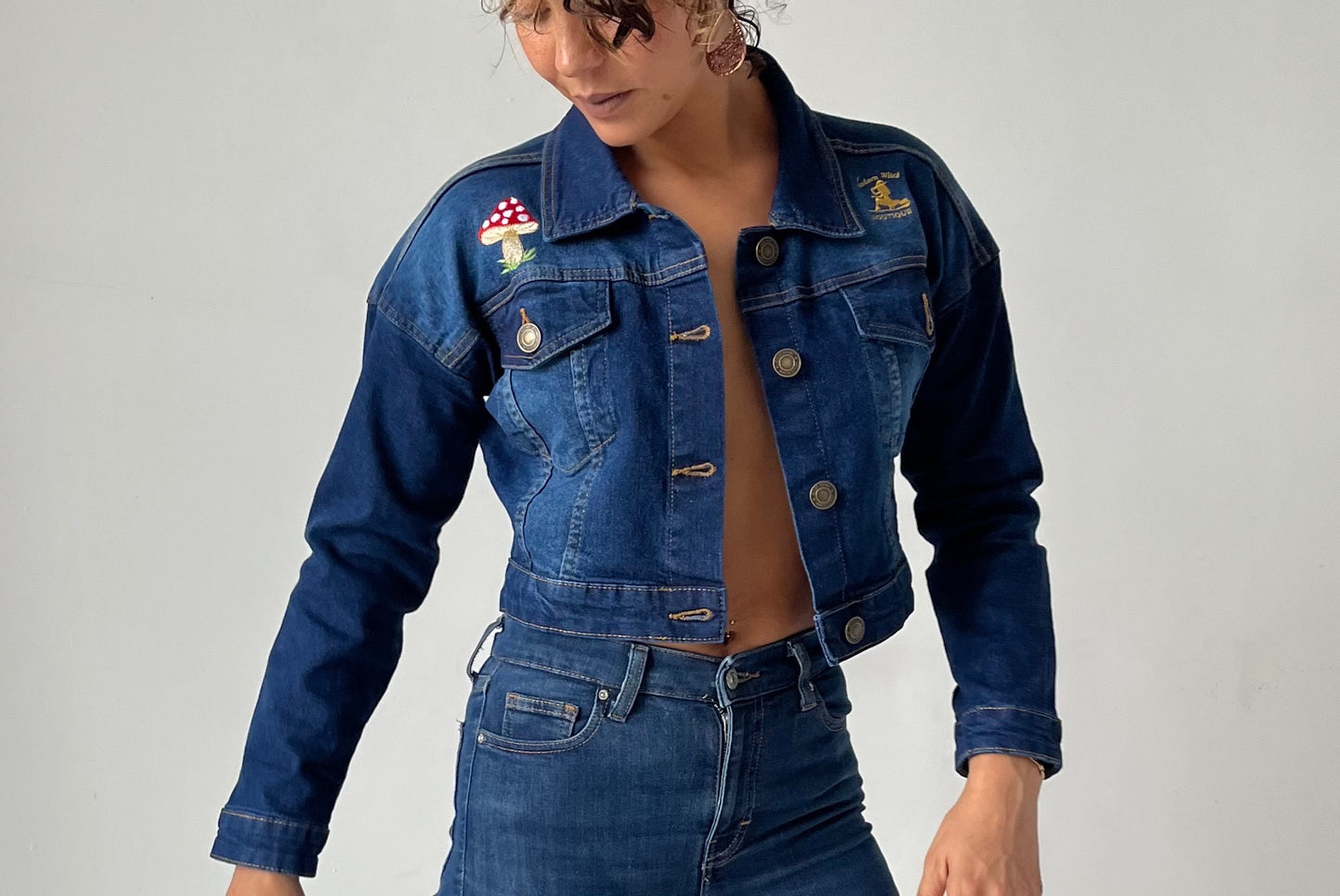 Mushroom Fairytale Realm Cropped Jacket