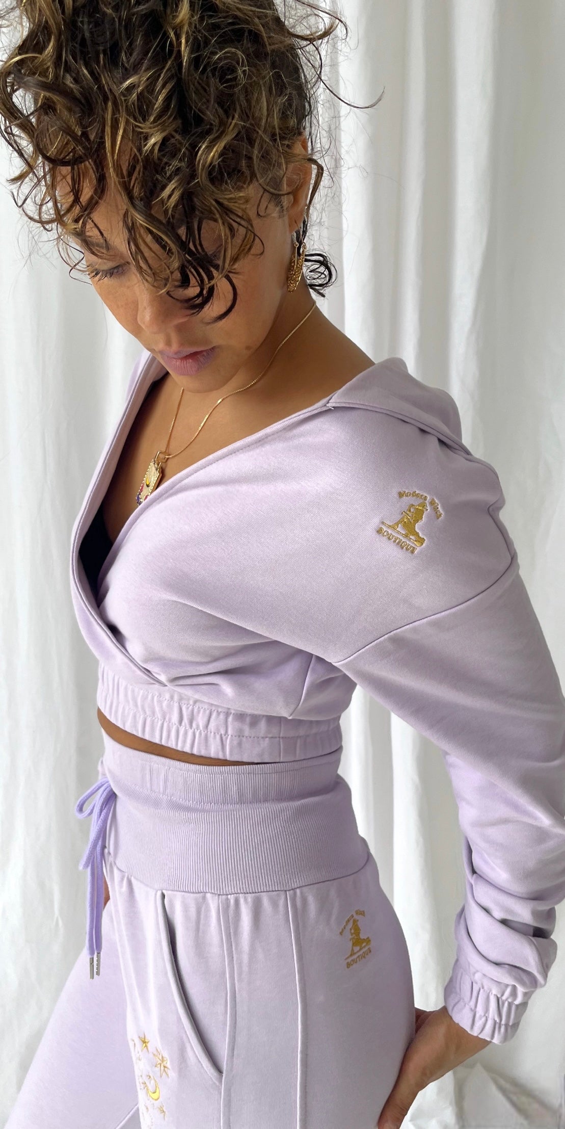 Crystal Witch Pastel Purple Wrap Style Top