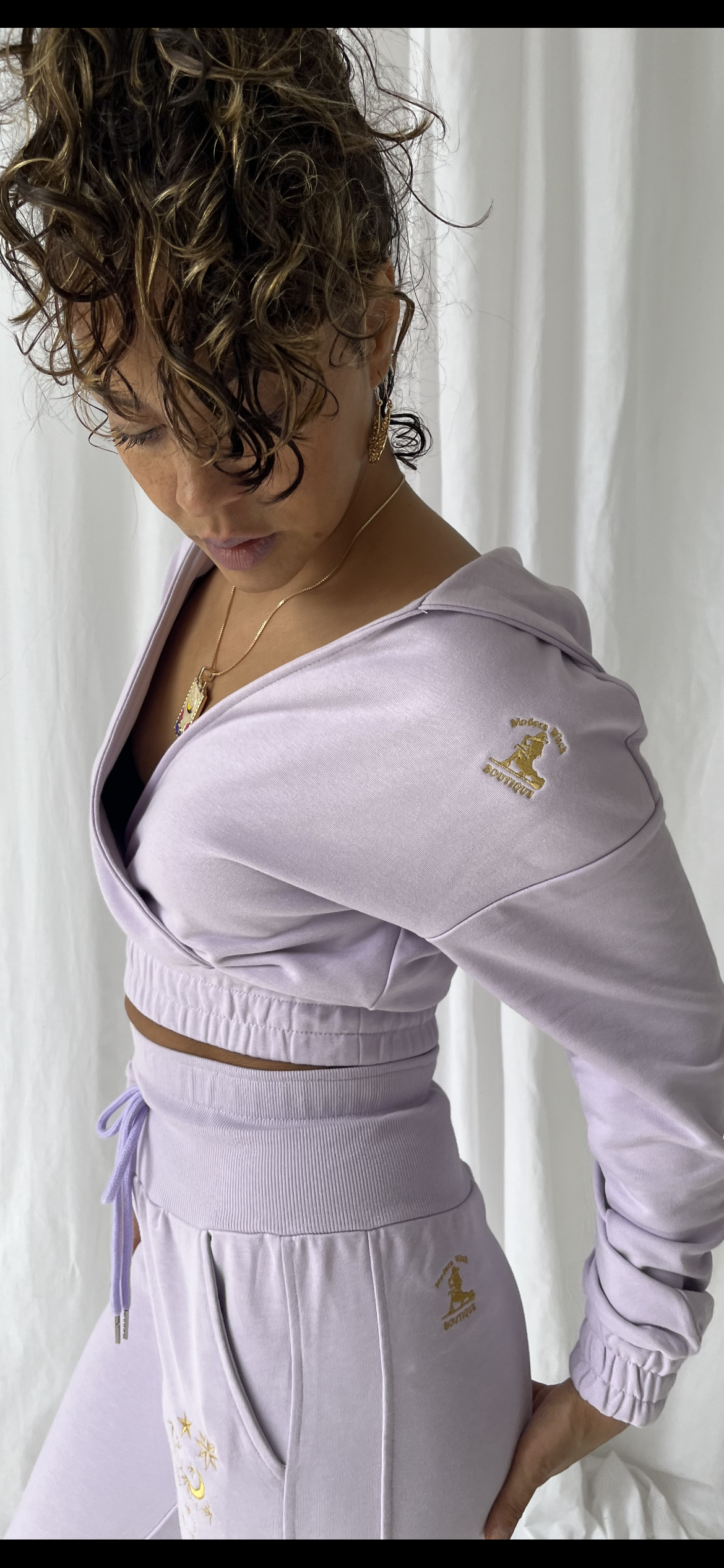 Crystal Witch Pastel Purple High Waisted Joggers