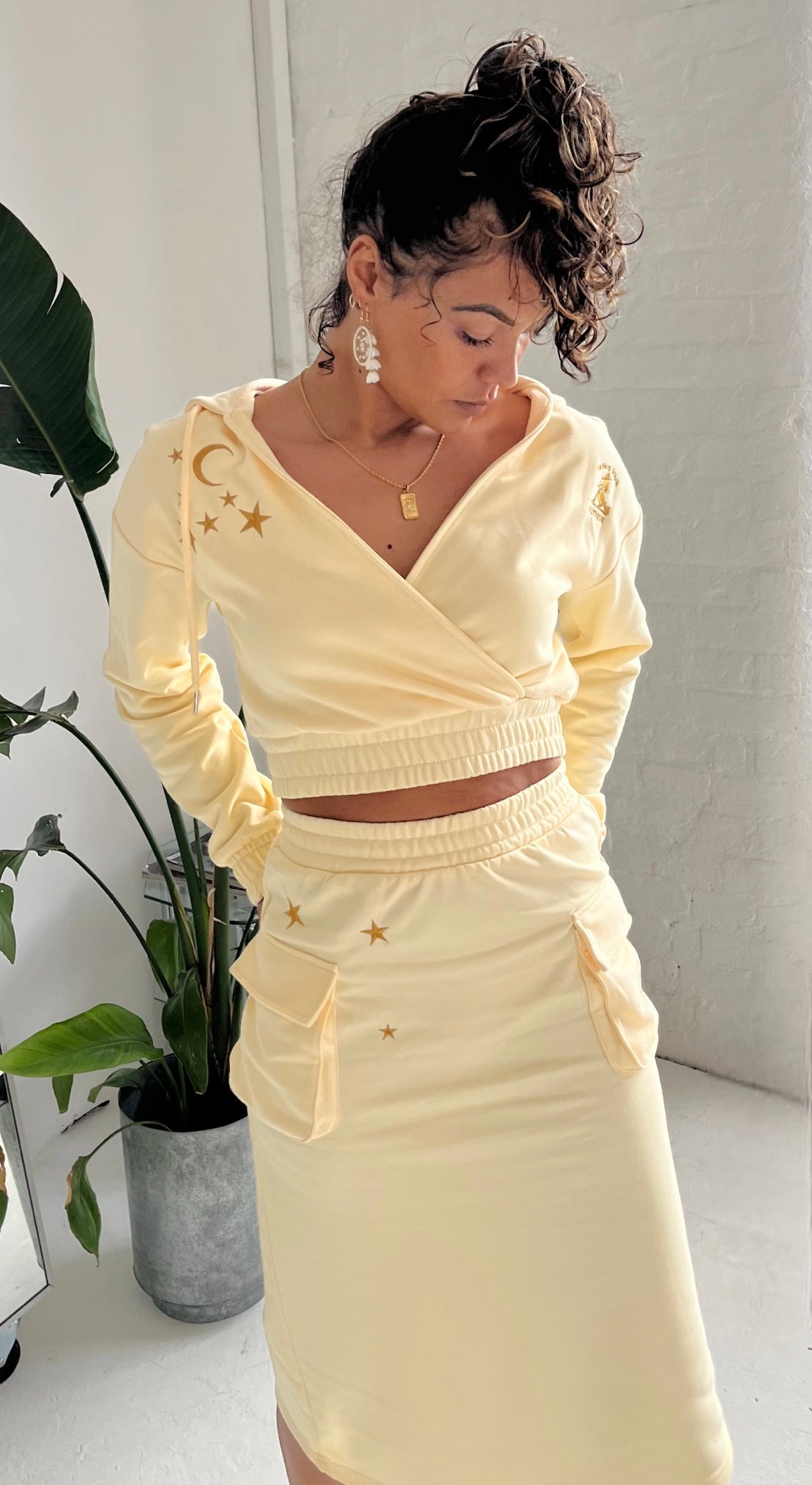 The Sun & Moon Pastel Yellow High Waisted Skirt