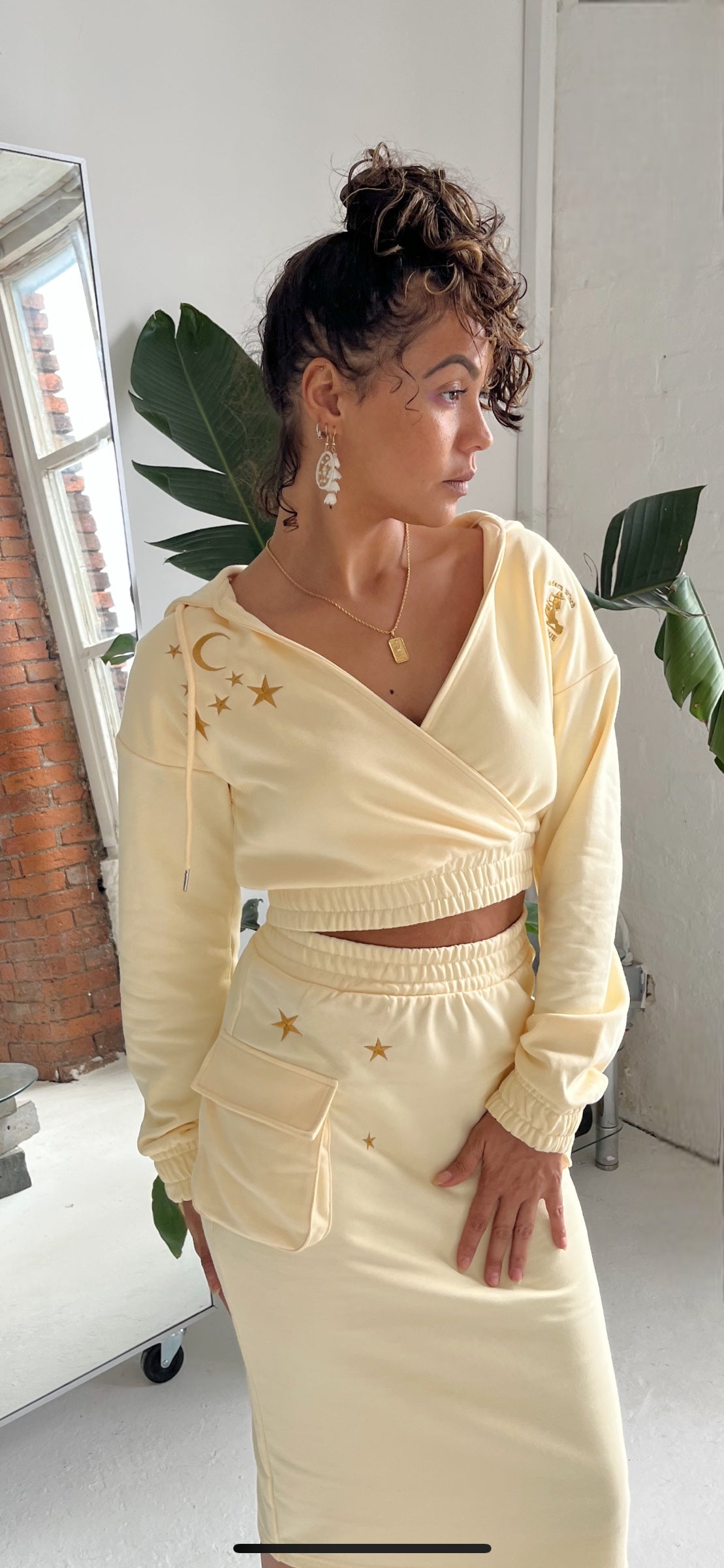 The Sun & Moon Pastel Yellow High Waisted Skirt