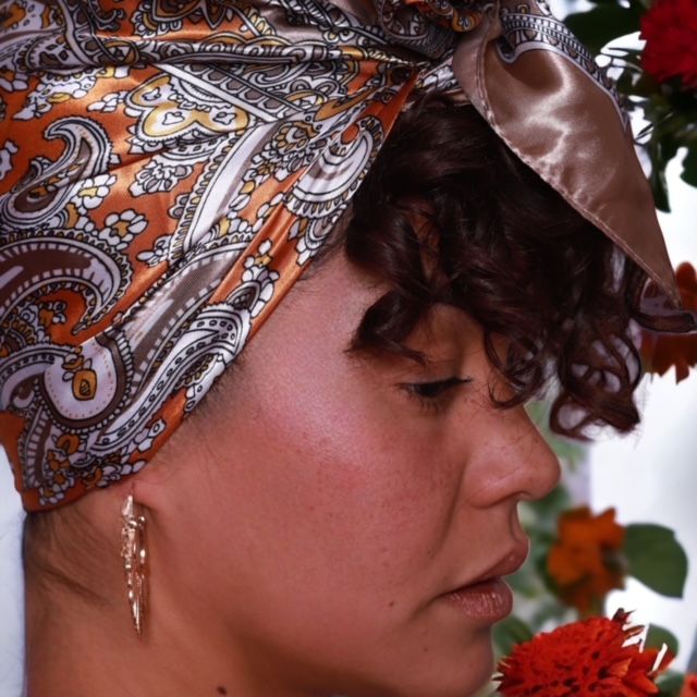 Copper Paisley Silky Scarf