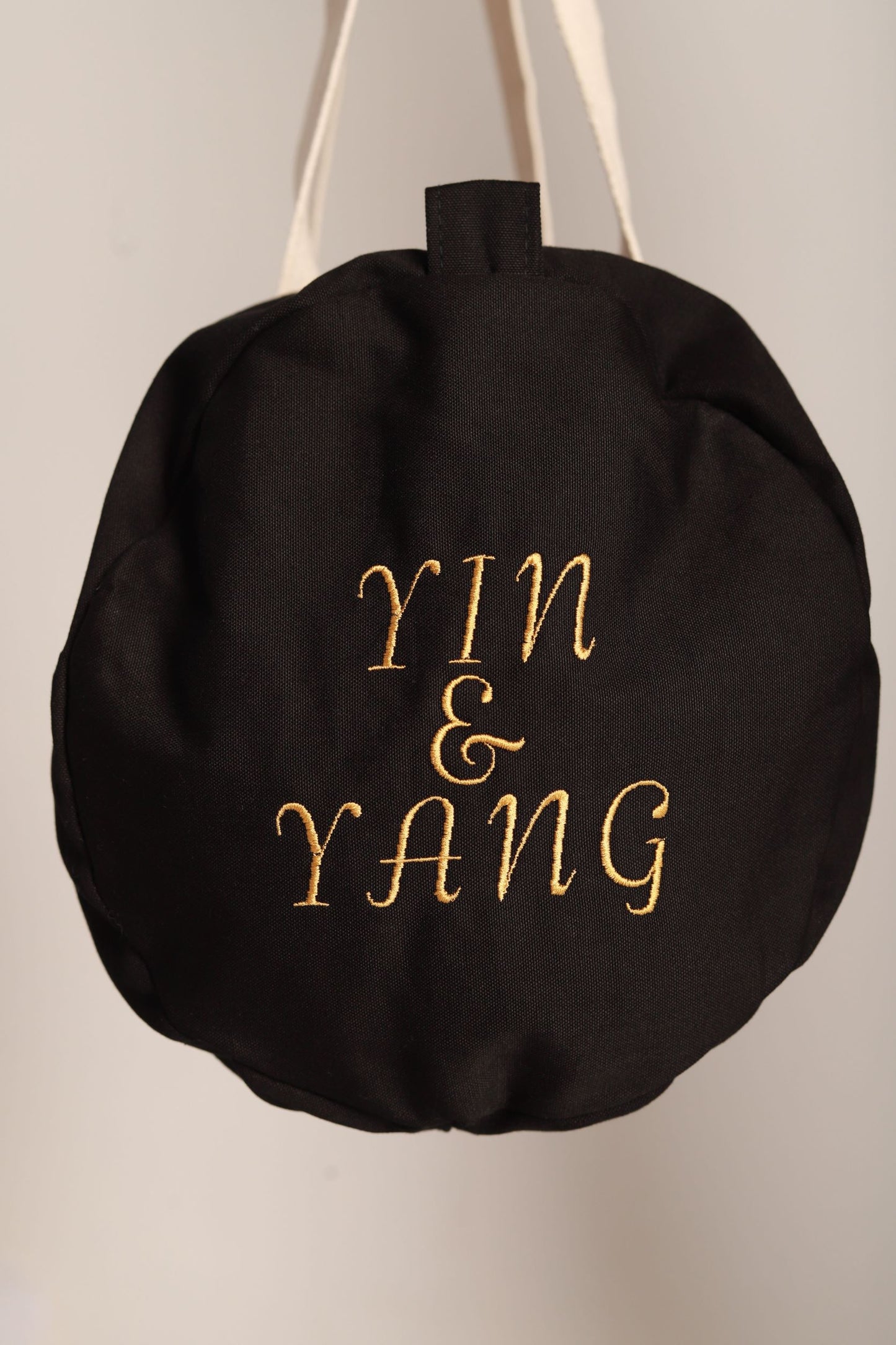 Black Gym Barrel Bag- Yin and Yang