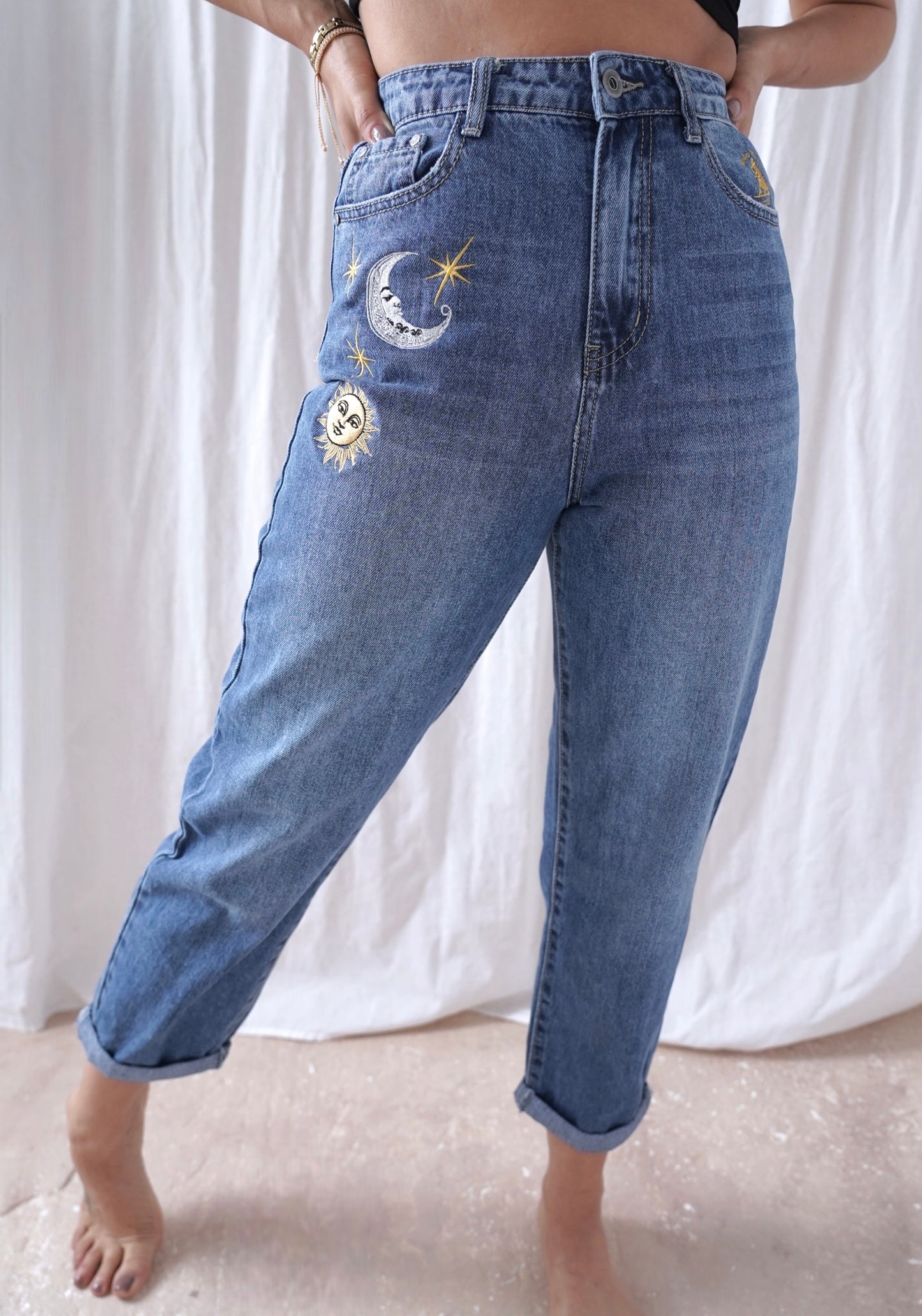 High Waisted Sun & Moon Jeans