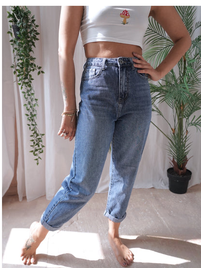 High Waisted Mushroom Butt Jeans