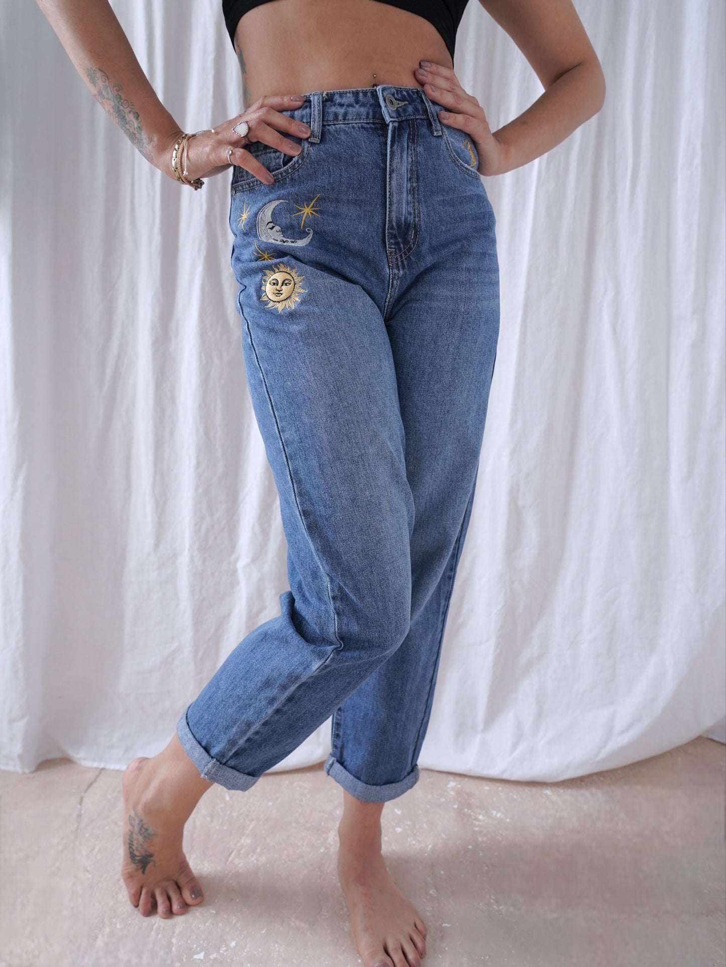 High Waisted Sun & Moon Jeans