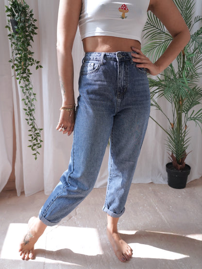 High Waisted Mushroom Butt Jeans