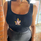 Silky Style Dainty Crystal Crop Top