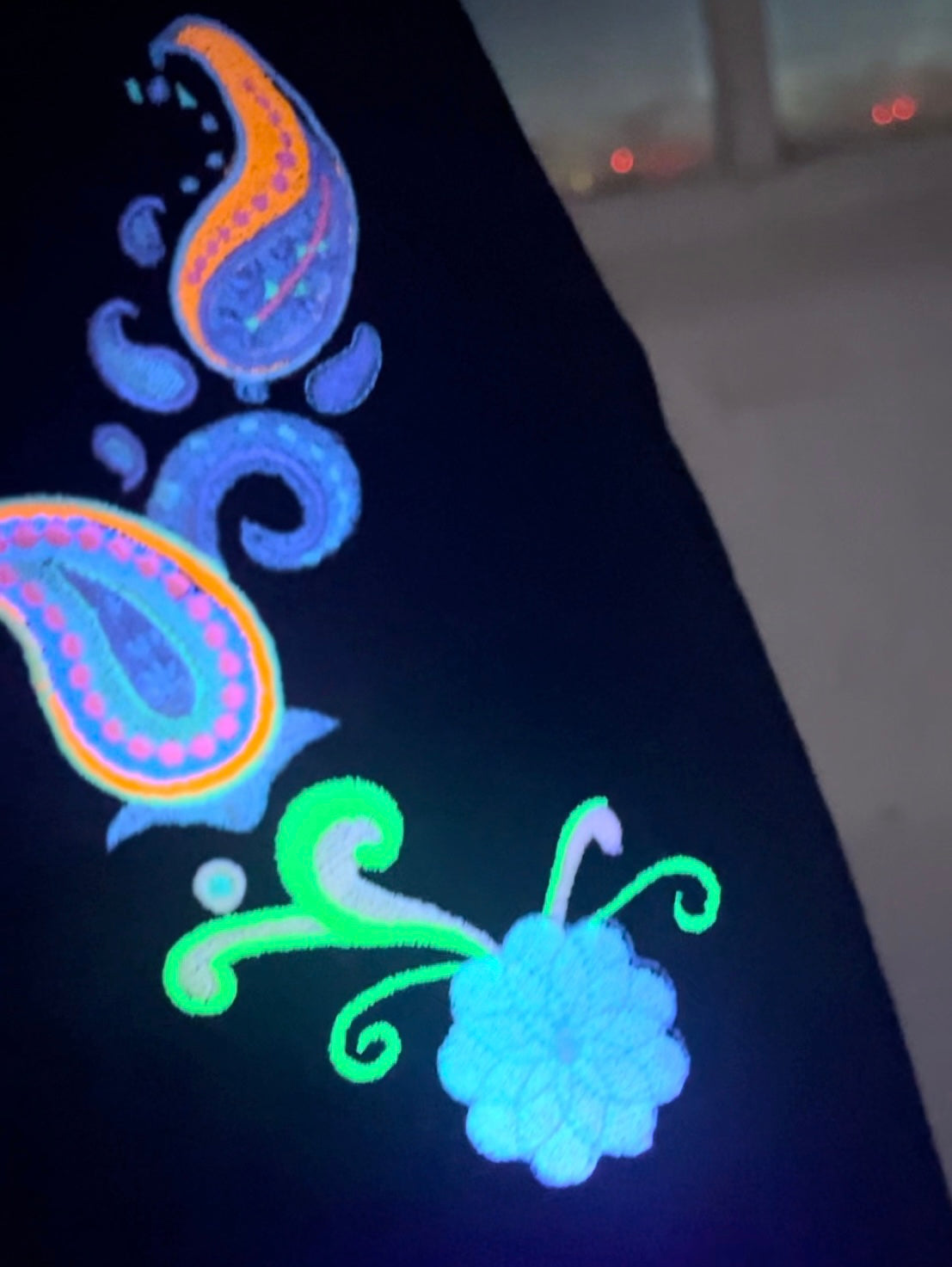 Paisley Glow In The Dark High Waisted Joggers
