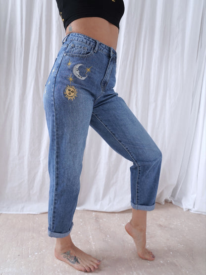 High Waisted Sun & Moon Jeans