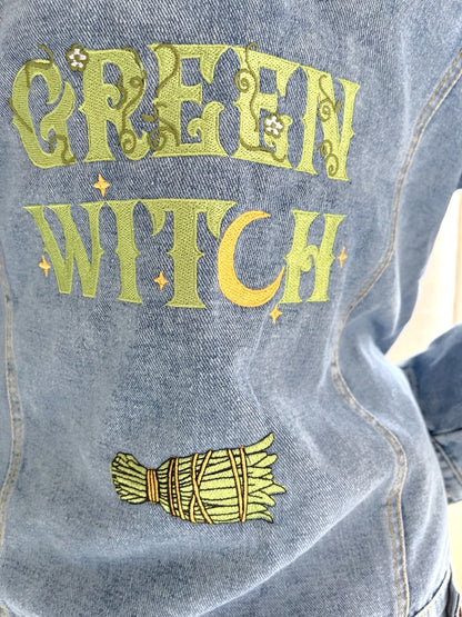 Green Witch Oversized Lightweight Jacket