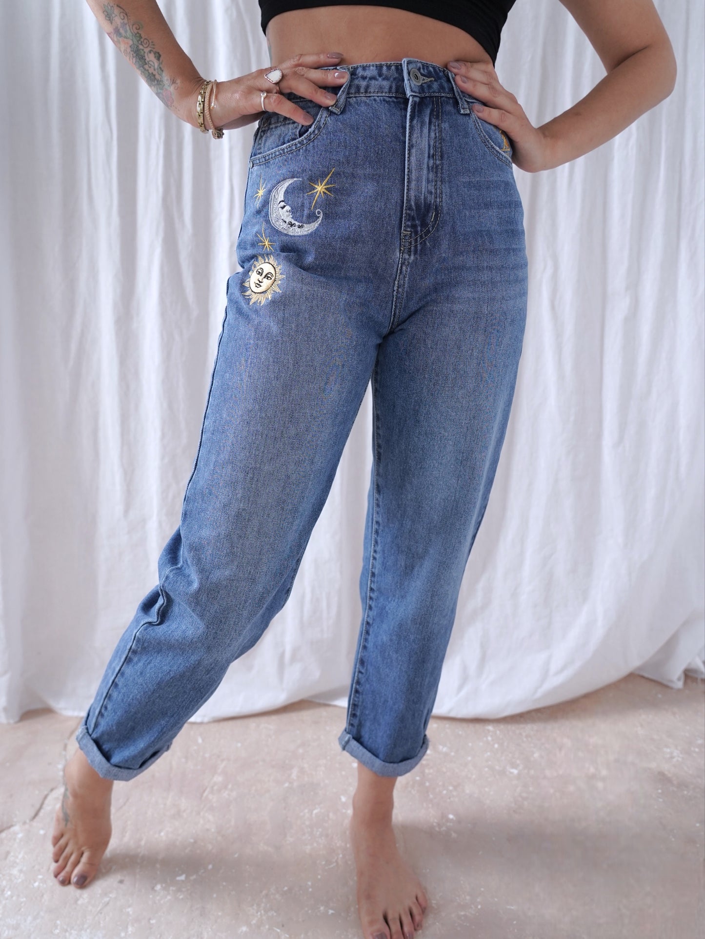 High Waisted Sun & Moon Jeans