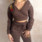 Autumn Wrap Style Hoodie