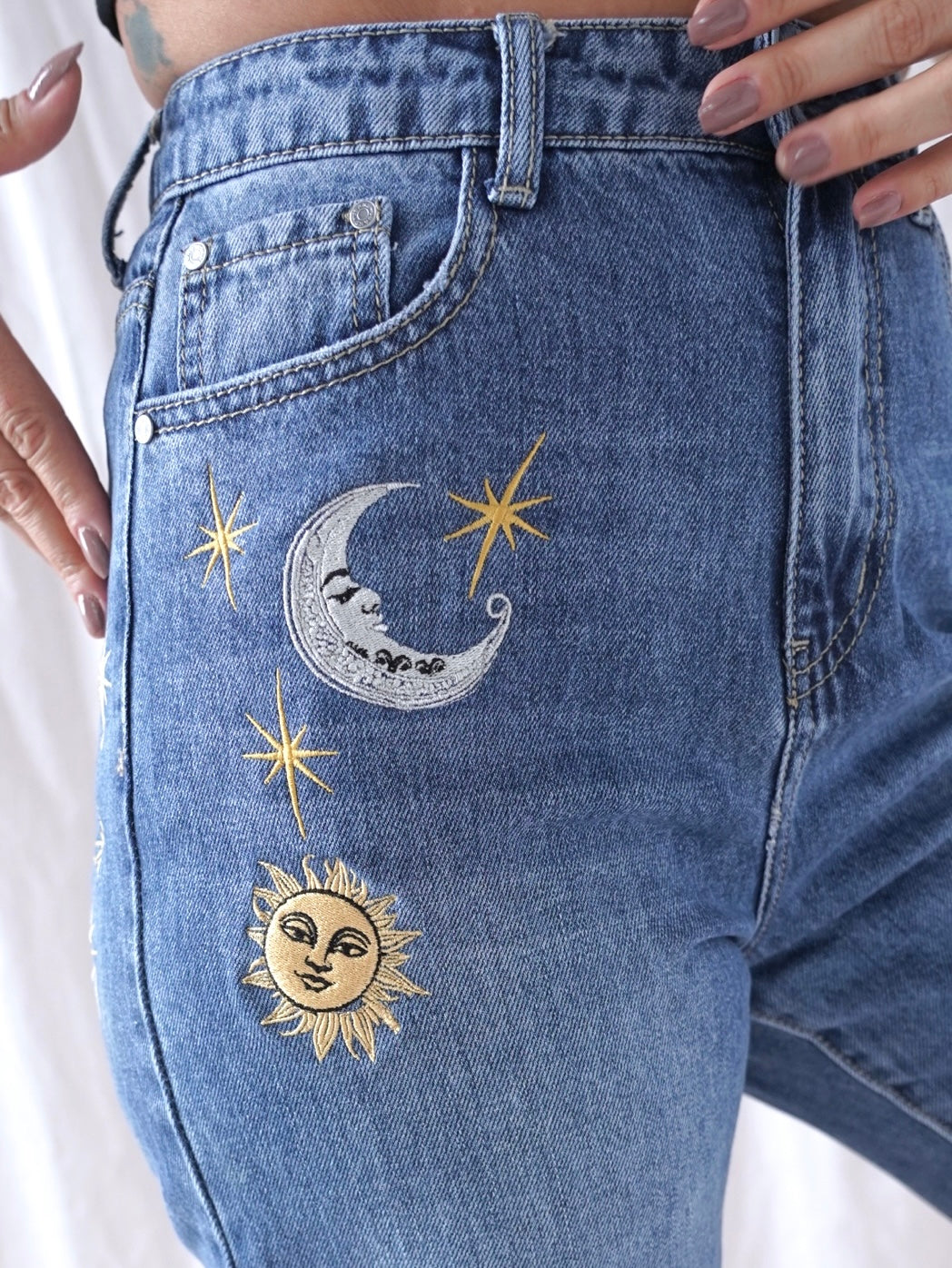 High Waisted Sun & Moon Jeans