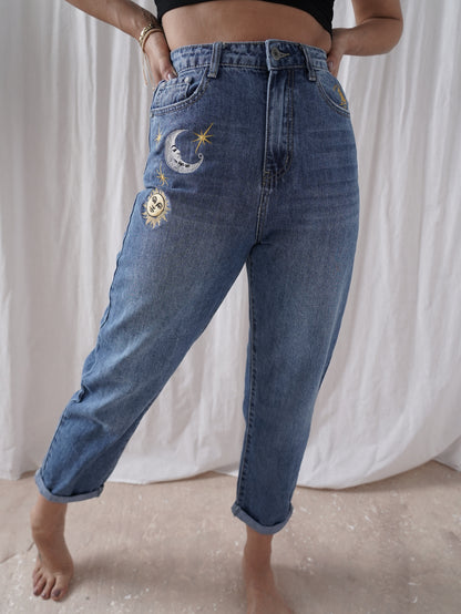 High Waisted Sun & Moon Jeans