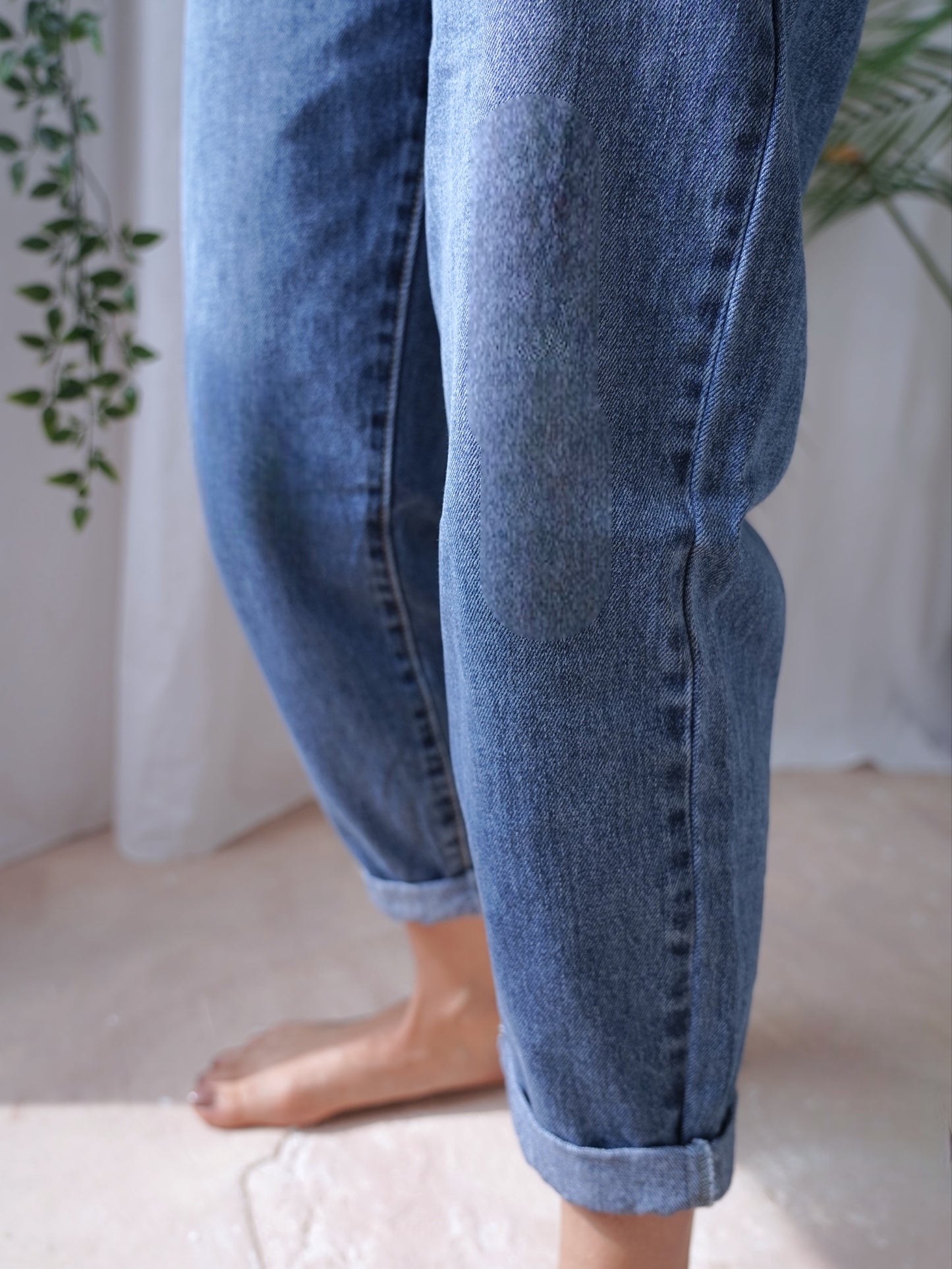 High Waisted Mushroom Butt Jeans