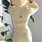 Sun & Moon Pastel Yellow Wrap Style Hoodie
