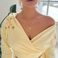 Sun & Moon Pastel Yellow Wrap Style Hoodie