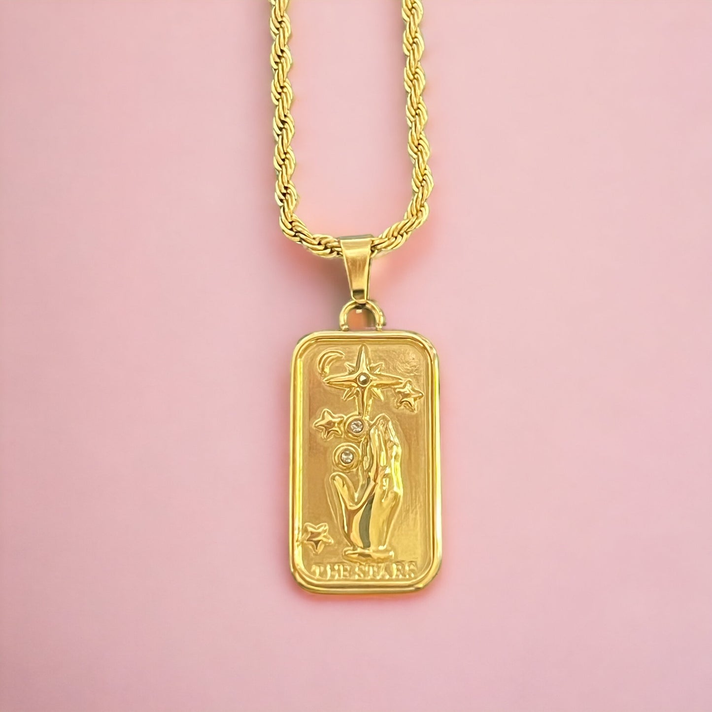 The Stars 18k Gold Plated Tarot Necklace