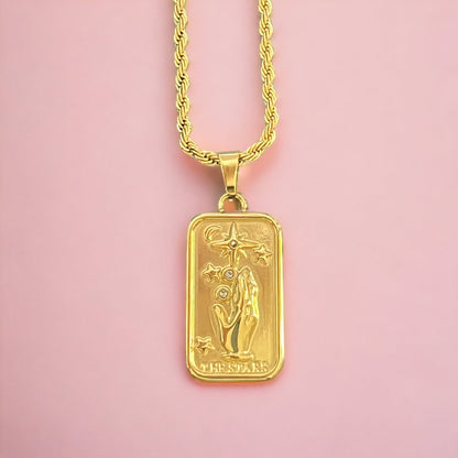 The Stars 18k Gold Plated Tarot Necklace