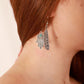 Vintage Style Hamsa Silver Plated Earrings