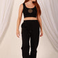 Silky Style Dainty Flower of Life Crop Top