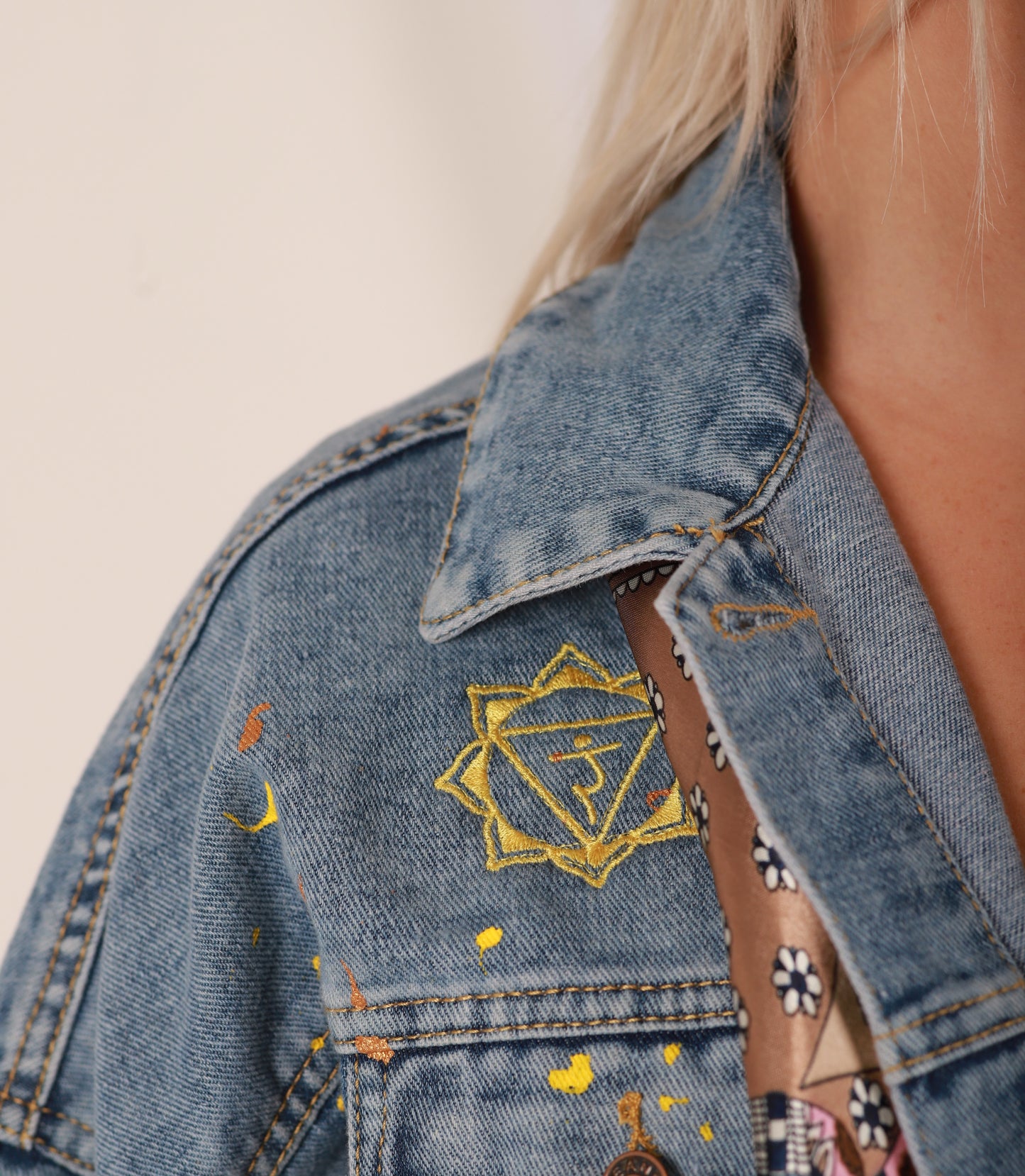 Solar Plexus Chakra- Light Weight Oversized Denim Jacket.