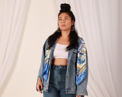 Throat Chakra- Light Weight Oversized Denim Jacket