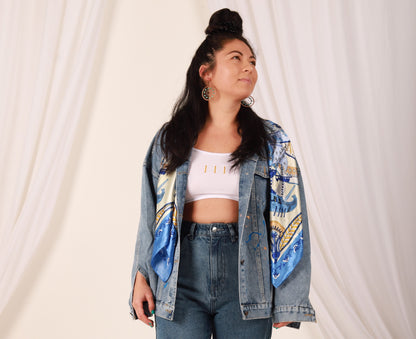 Throat Chakra- Light Weight Oversized Denim Jacket