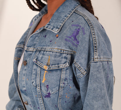 Third Eye Chakra- Light Weight Oversized Denim Jacket