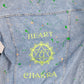Heart Chakra- Light Weight Oversized Denim Jacket