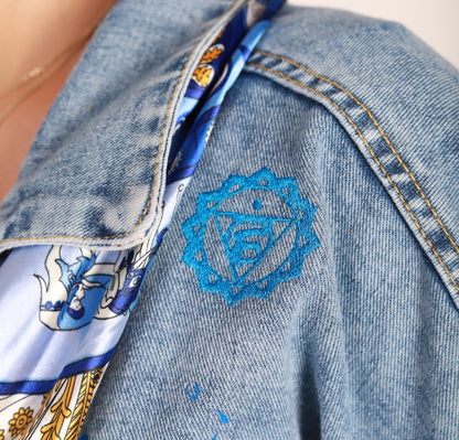 Throat Chakra- Light Weight Oversized Denim Jacket