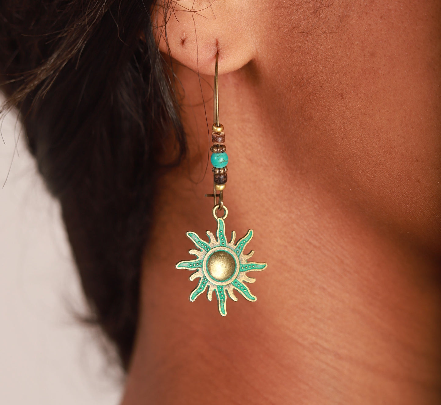 Vintage Style Sun Earrings