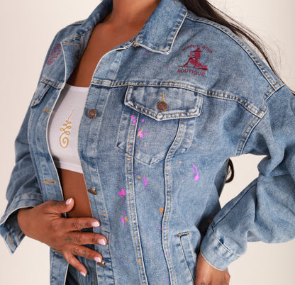 Crown Chakra- Light Weight Oversized Denim Jacket.