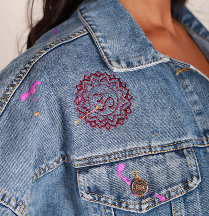 Crown Chakra- Light Weight Oversized Denim Jacket.