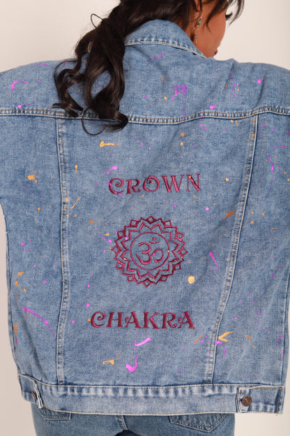 Crown Chakra- Light Weight Oversized Denim Jacket.