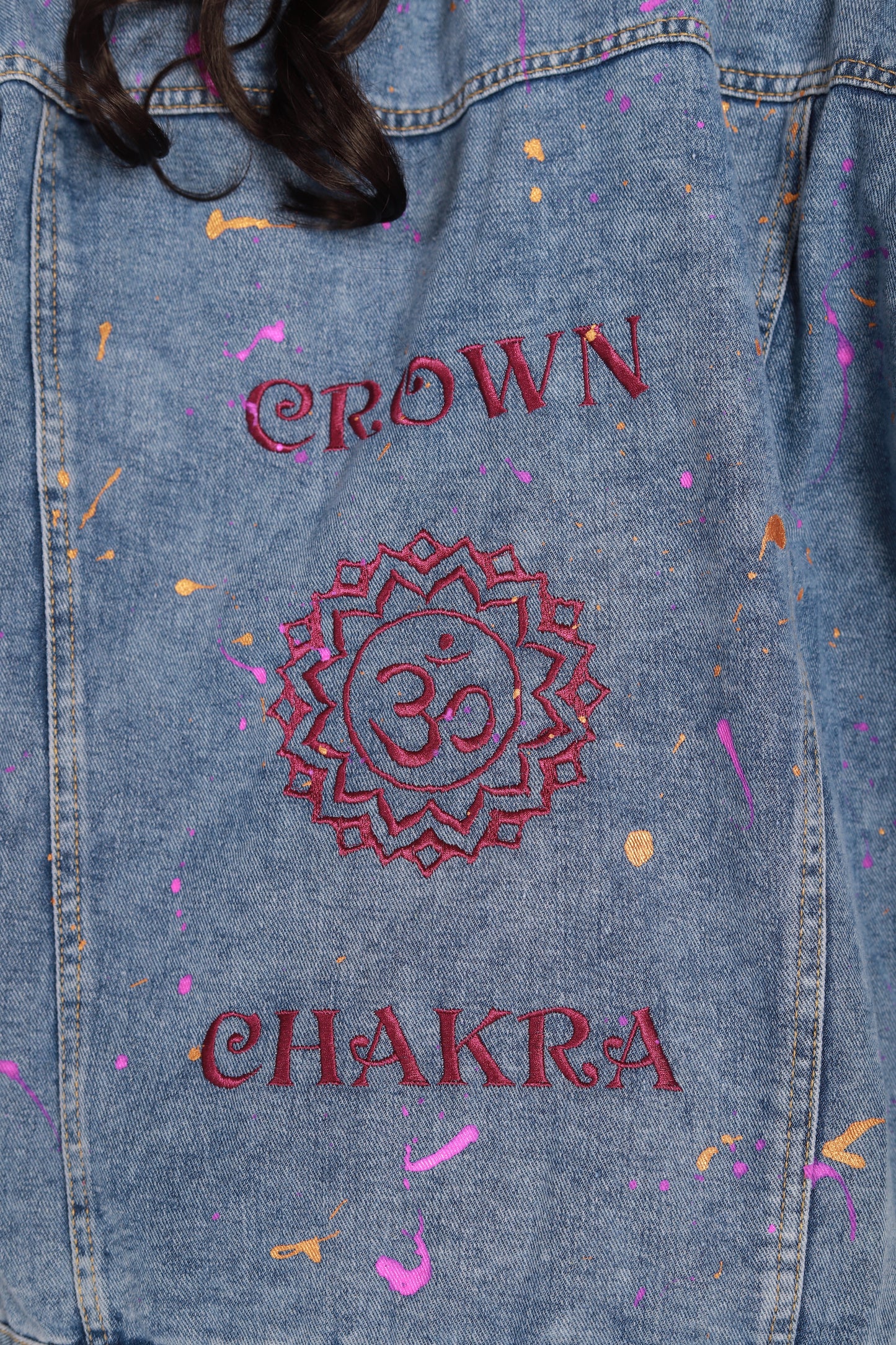 Crown Chakra- Light Weight Oversized Denim Jacket.