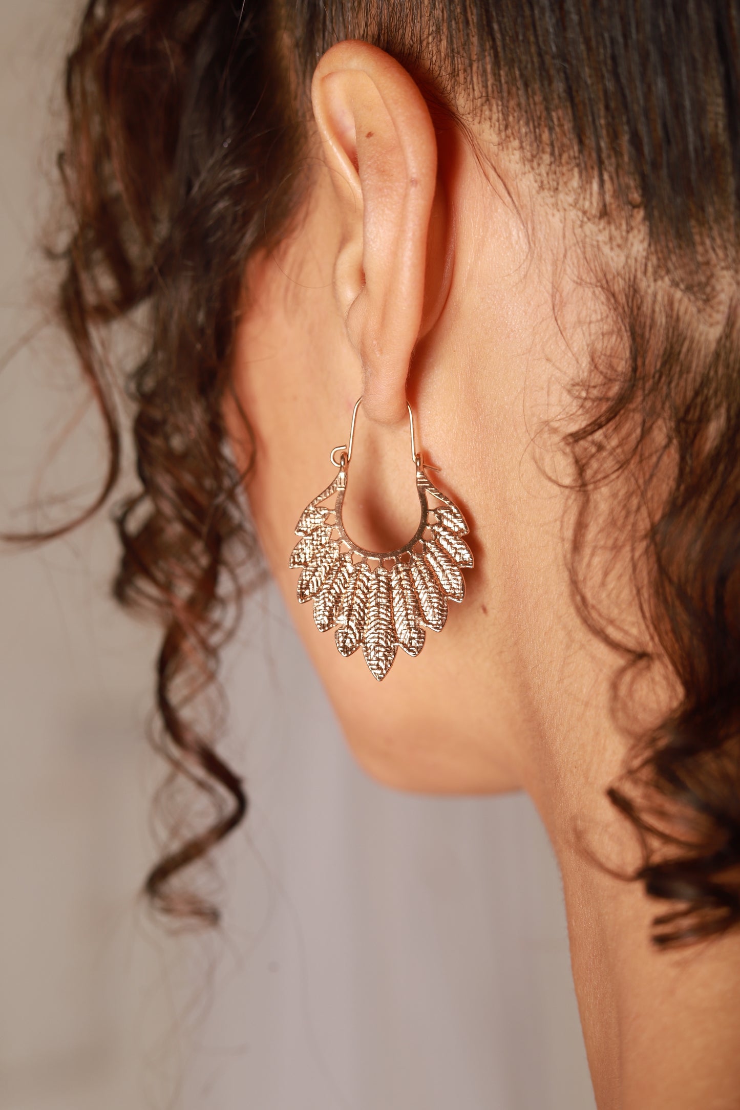 Gold or Silver Feathered Earrings