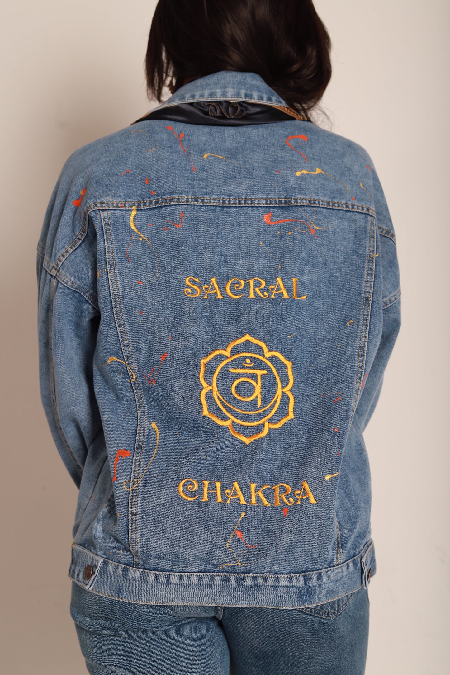 Sacral Chakra- Light Weight Oversized Denim Jacket