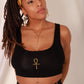 Silky Style Dainty Ankh Crop Top