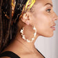 Natural Gemstone Hoop Earrings