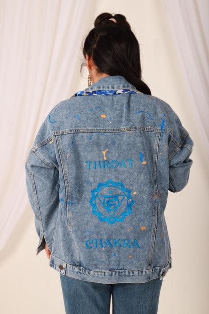 Throat Chakra- Light Weight Oversized Denim Jacket